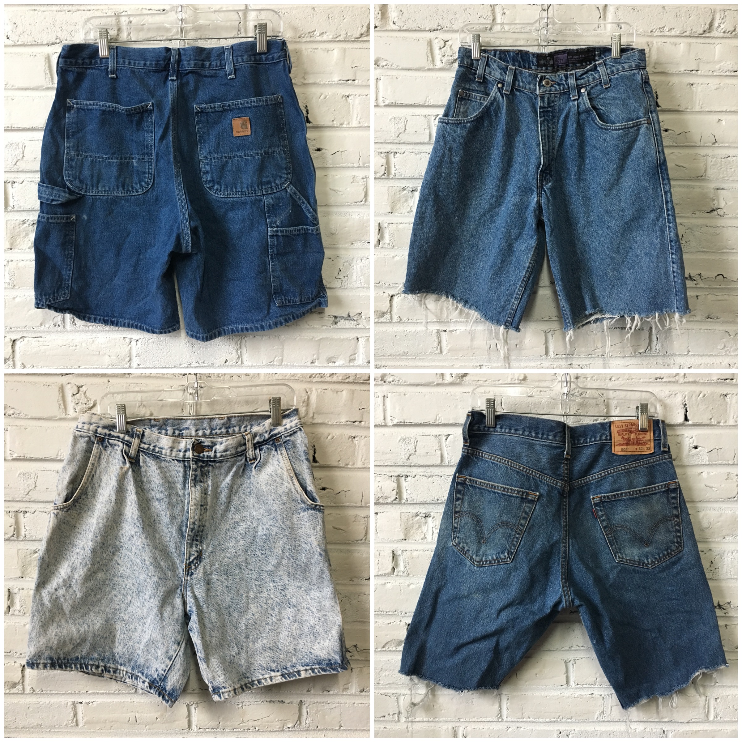 vintage denim shorts mens