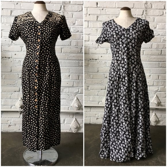 sachin and babi light blue dress 1990s, 00s Dresses (grunge, floral, 