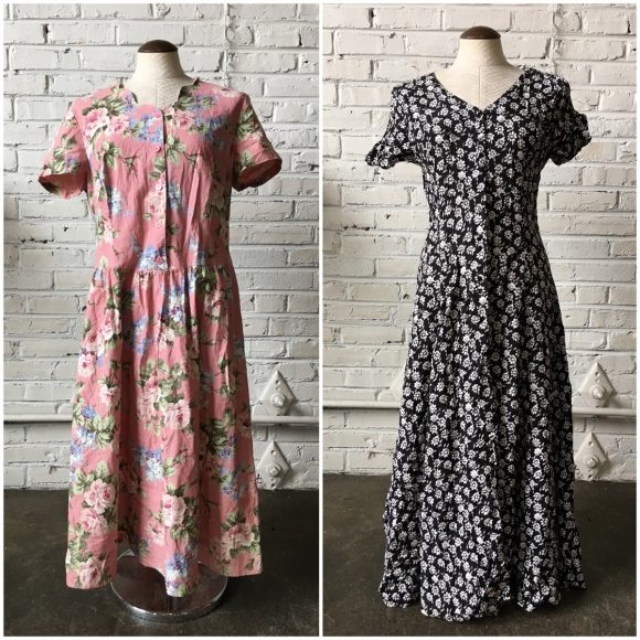 navy blue dress for baby girl 90's Vintage Shell Button Dotted Dress main image 1