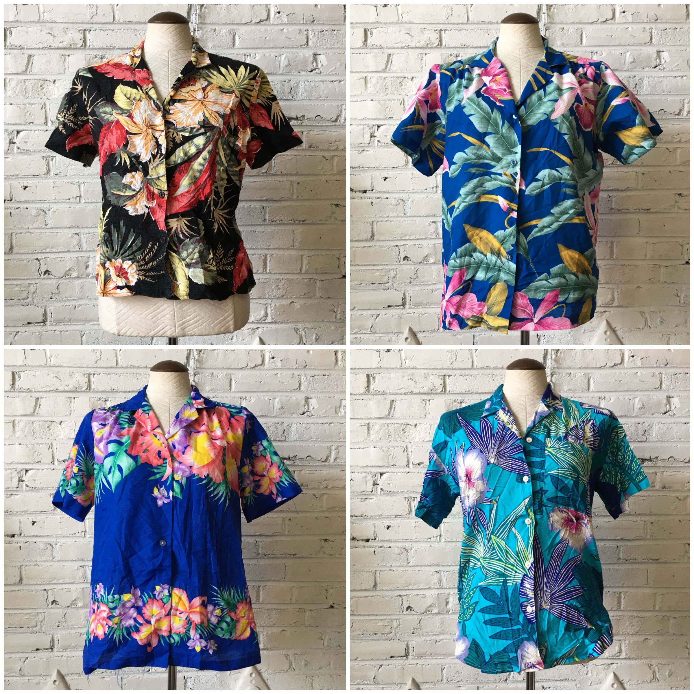 Women's Hawaiian tropical floral print blouses By the Bundle Bulk